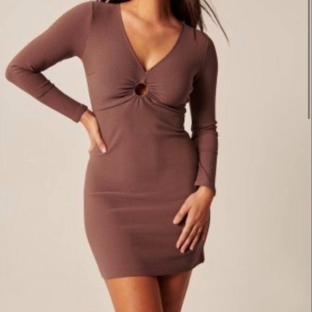 Abercrombie Long Sleeve O-ring Mini Dress XXS